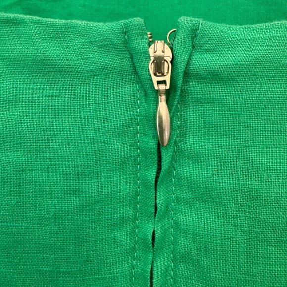 Lilly Pulitzer Kylanne Elbow Sleeve Linen Dress Gecko Green - Picture 6 of 8